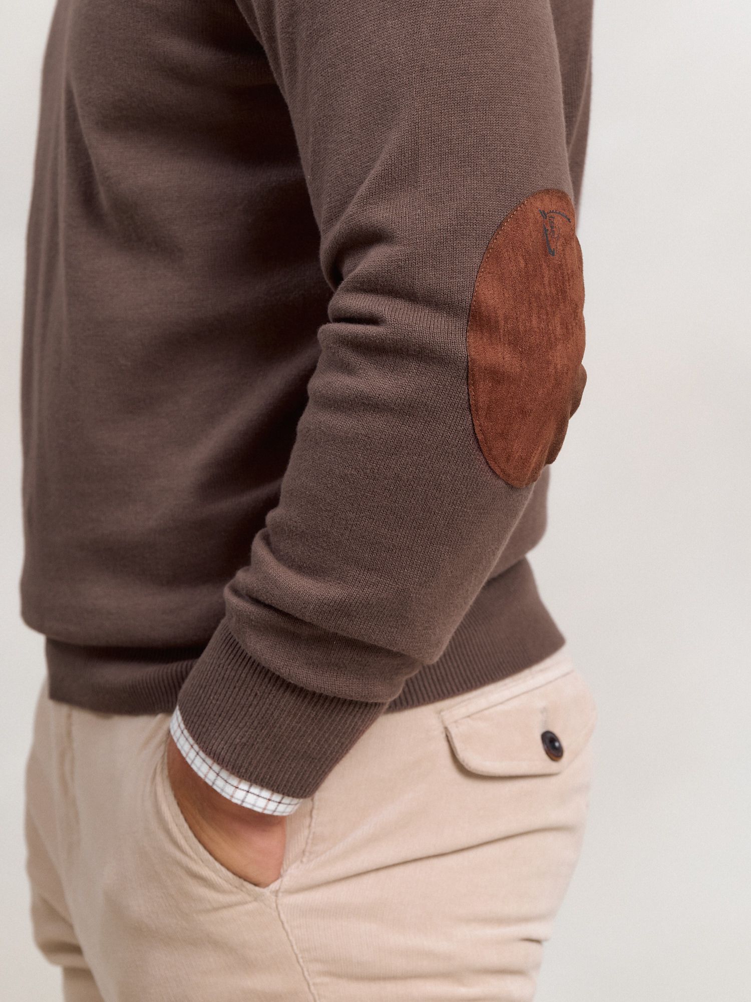Brand Half-Zip Sweater | Carbón