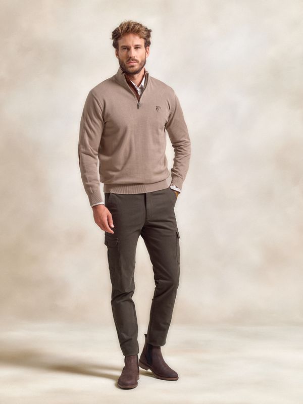 Suéter Com Zíper Frontal Brand | Piedra