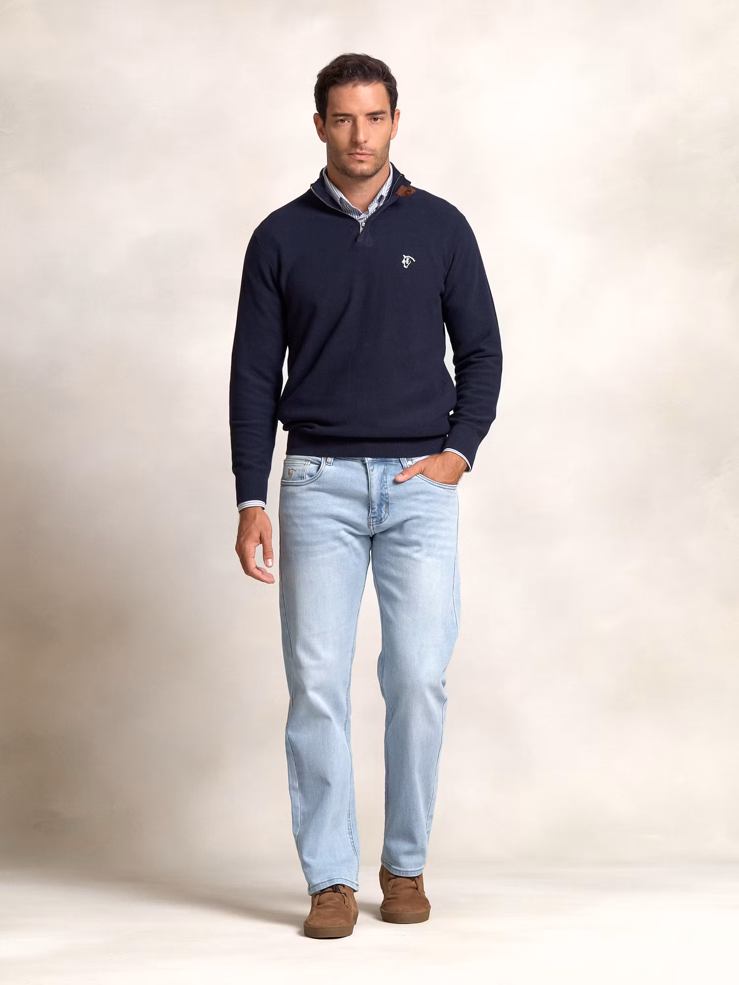 Pull à Structure Demi-Fermeture Éclair | Marino
