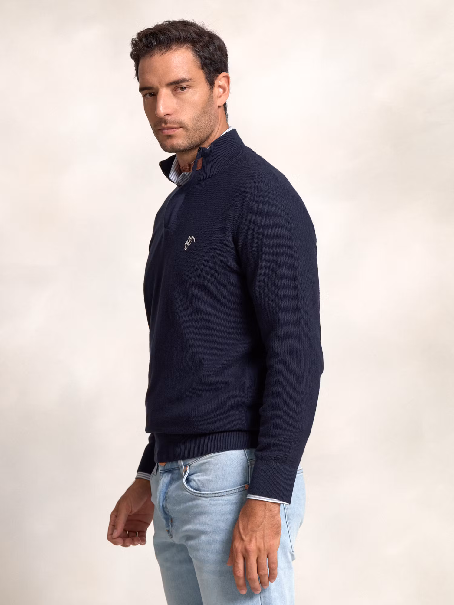 Pull à Structure Demi-Fermeture Éclair | Marino