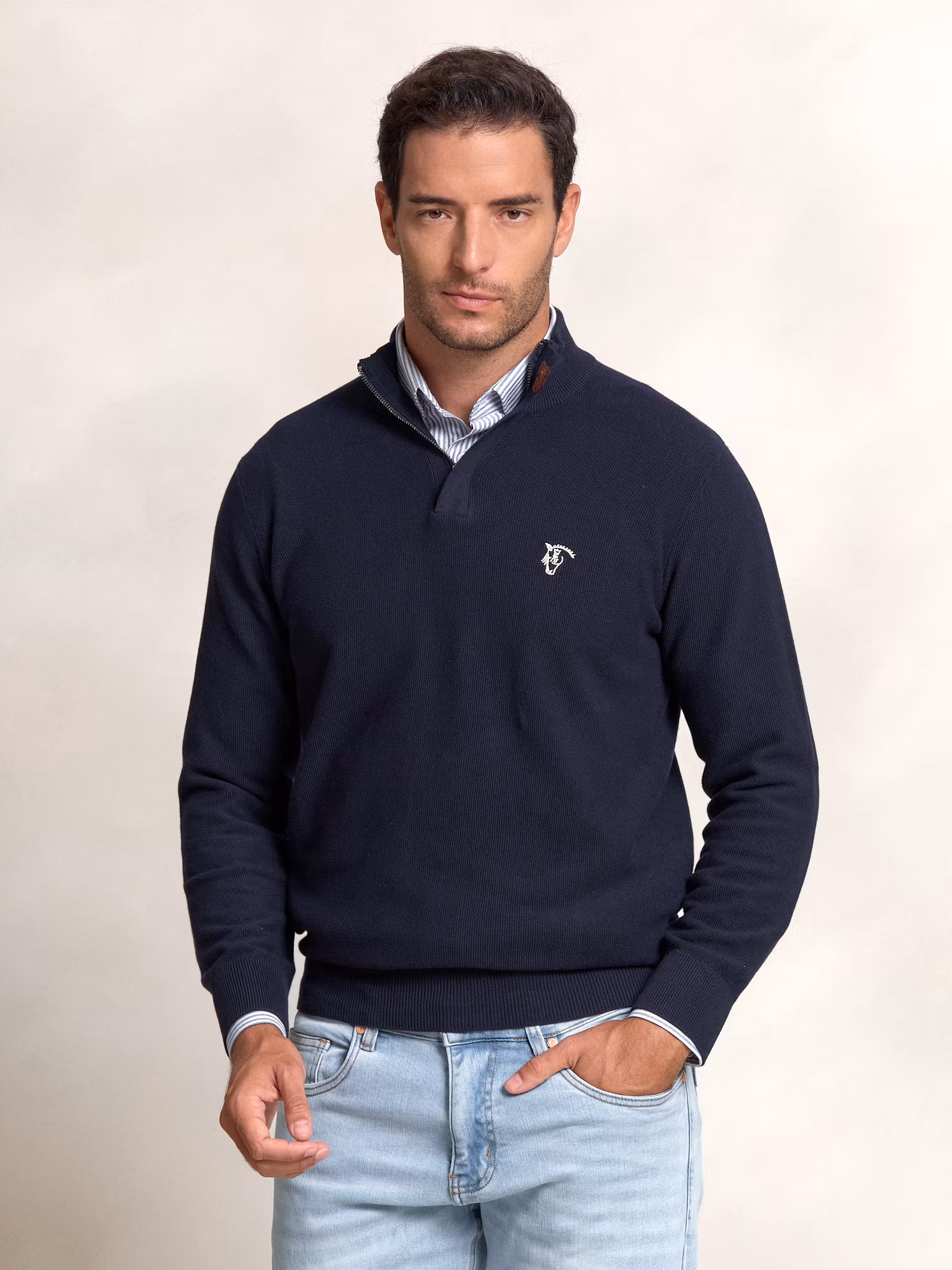 Pull à Structure Demi-Fermeture Éclair | Marino
