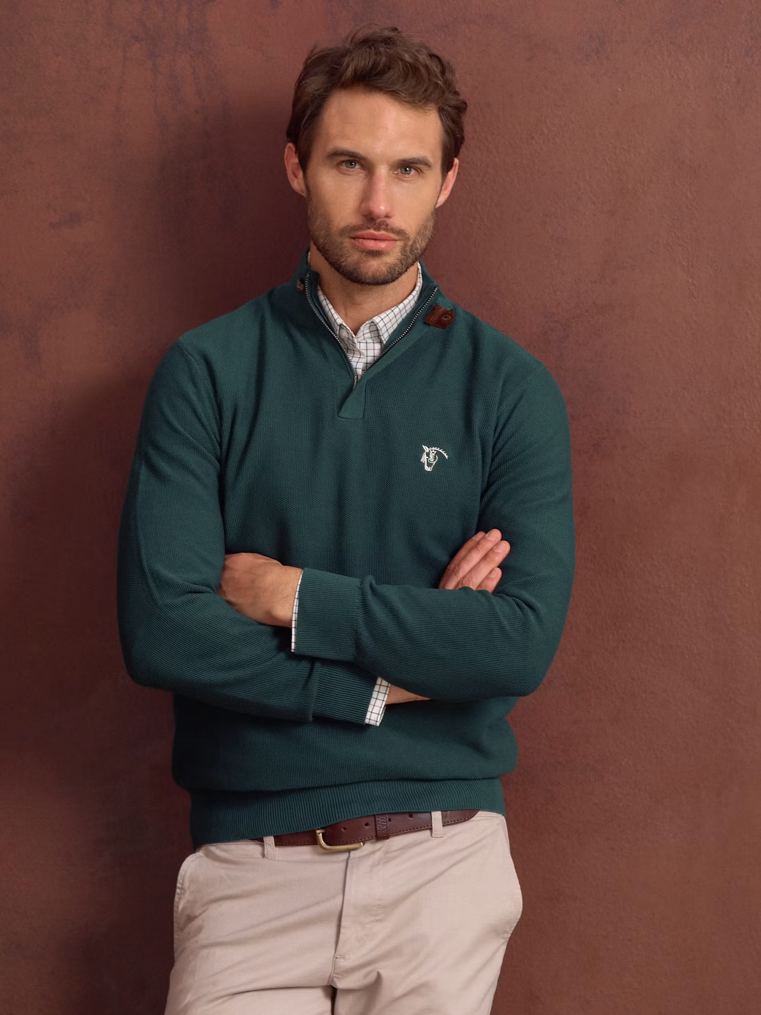 Half-Zip Structured Sweater | Egeo