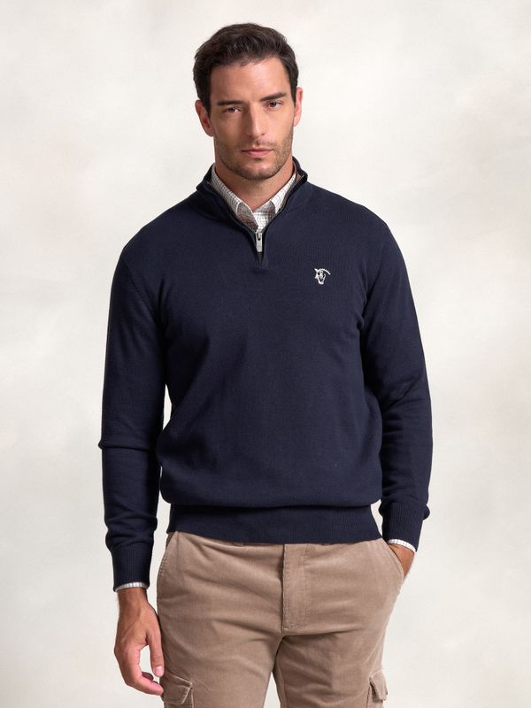 Suéter meio zíper | Marino