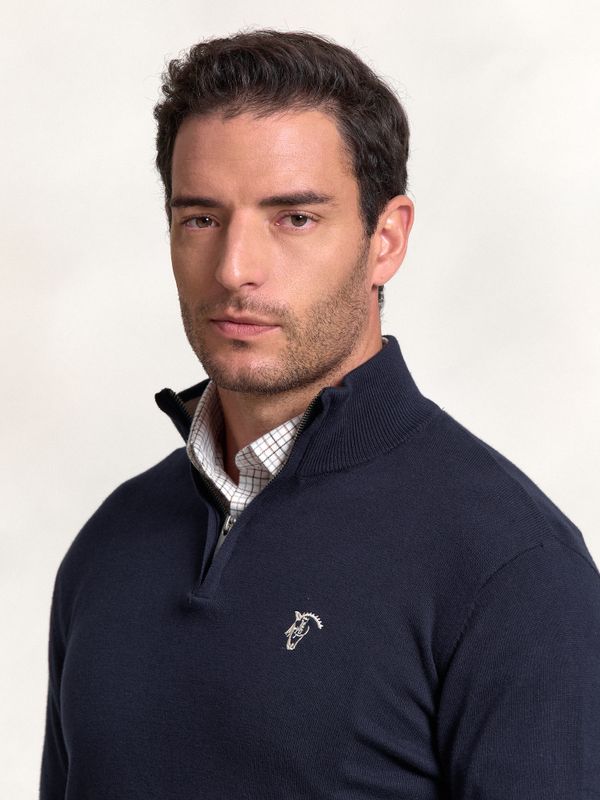 Suéter meio zíper | Marino