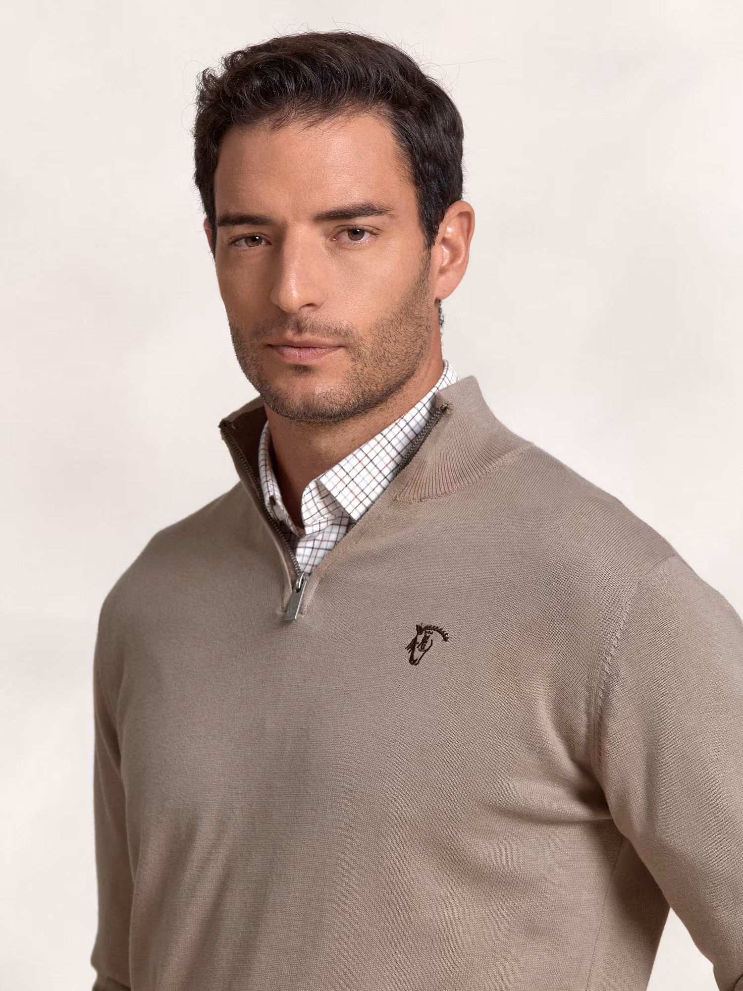 Pull demi-zippé Contrasté | Piedra