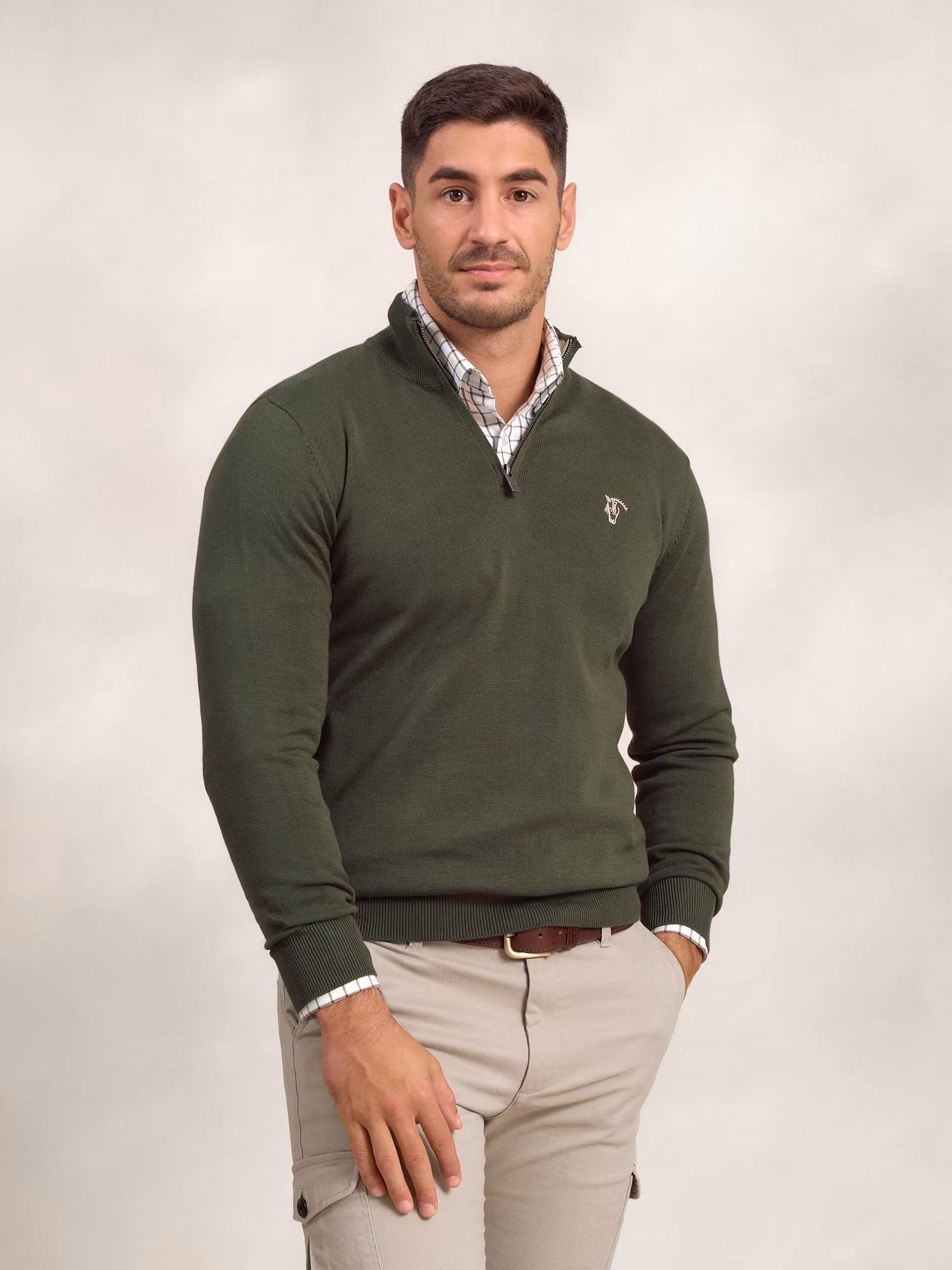 Pull demi-zippé Contrasté | Musgo