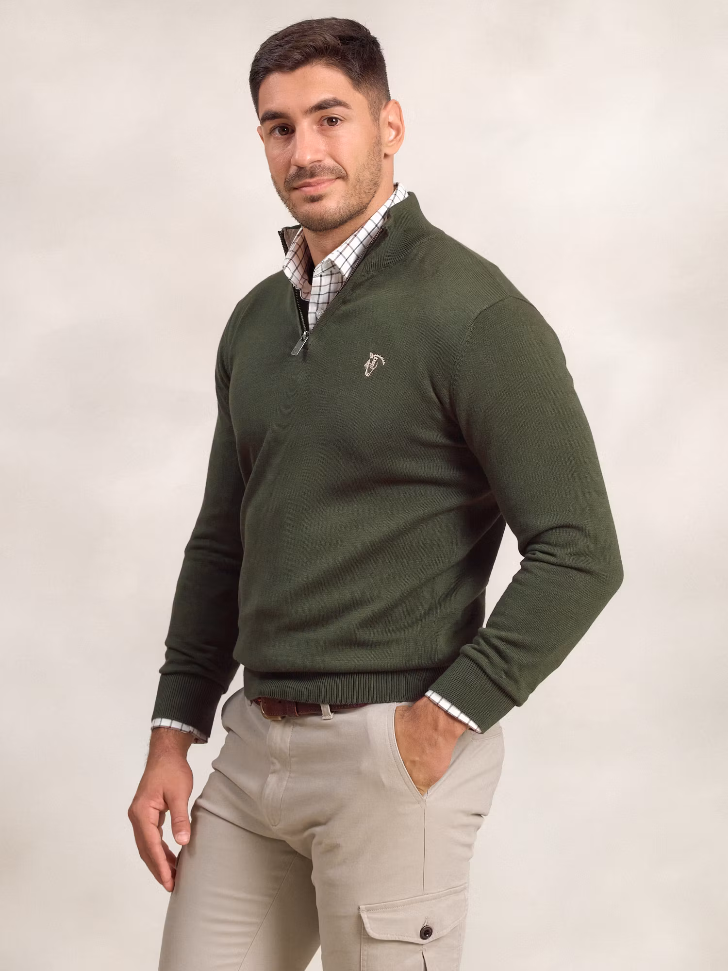 Pull demi-zippé Contrasté | Musgo