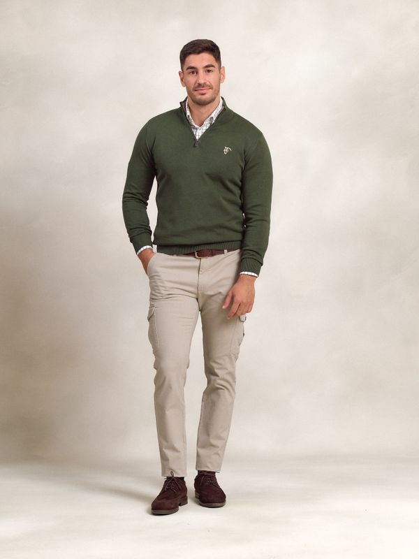 Pull demi-zippé Contrasté | Musgo