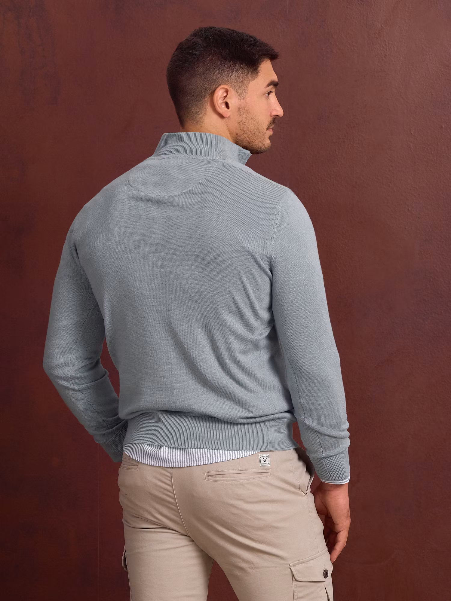 Pull demi-zippé contrasté | Zafiro