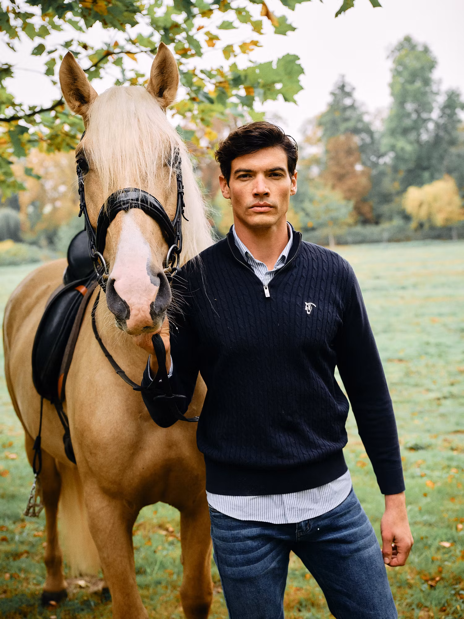 Jersey de Media Cremallera de Ochos | Marino