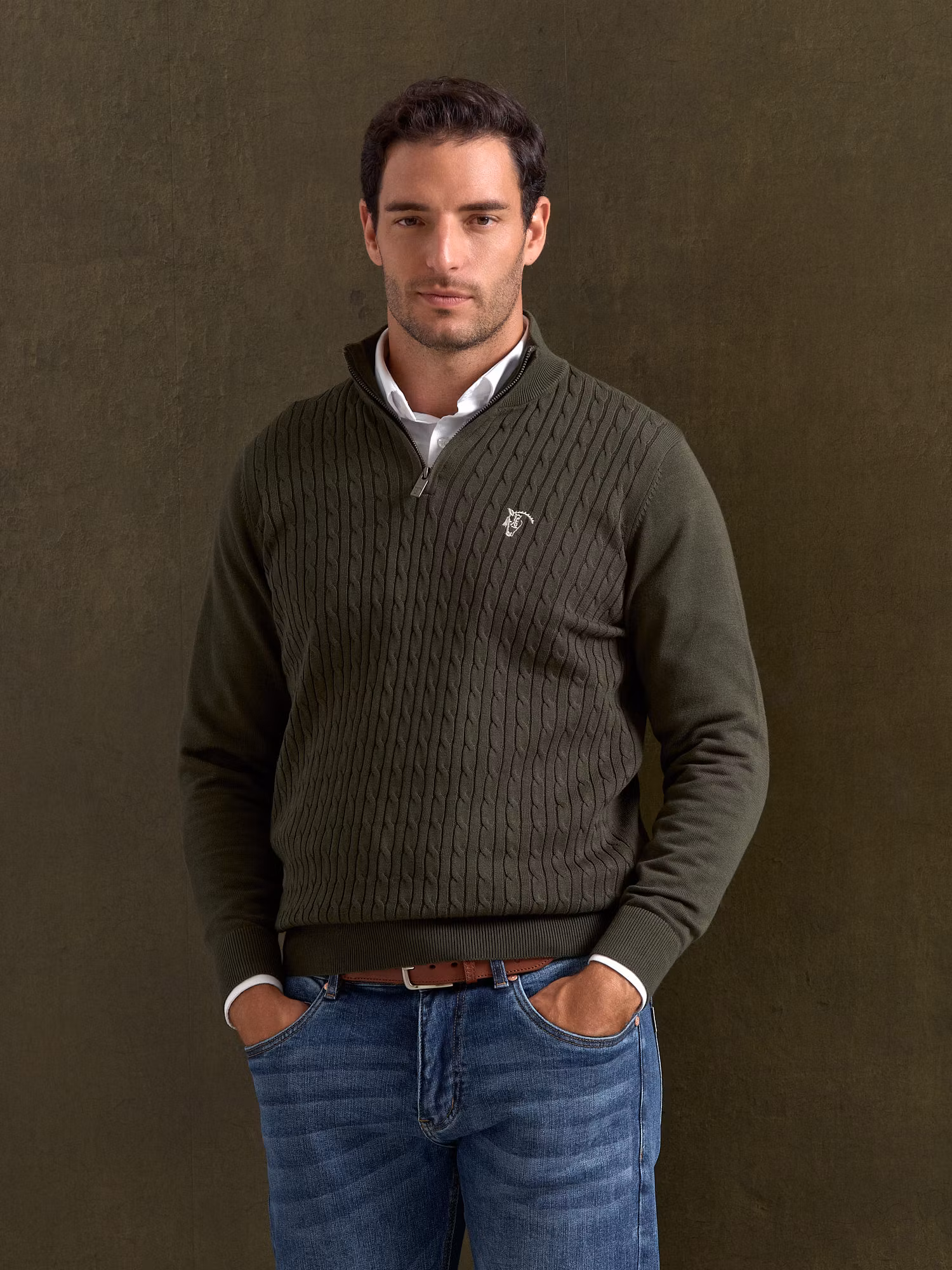 Pull Torsadé à Demi-Fermeture Éclair | Caza