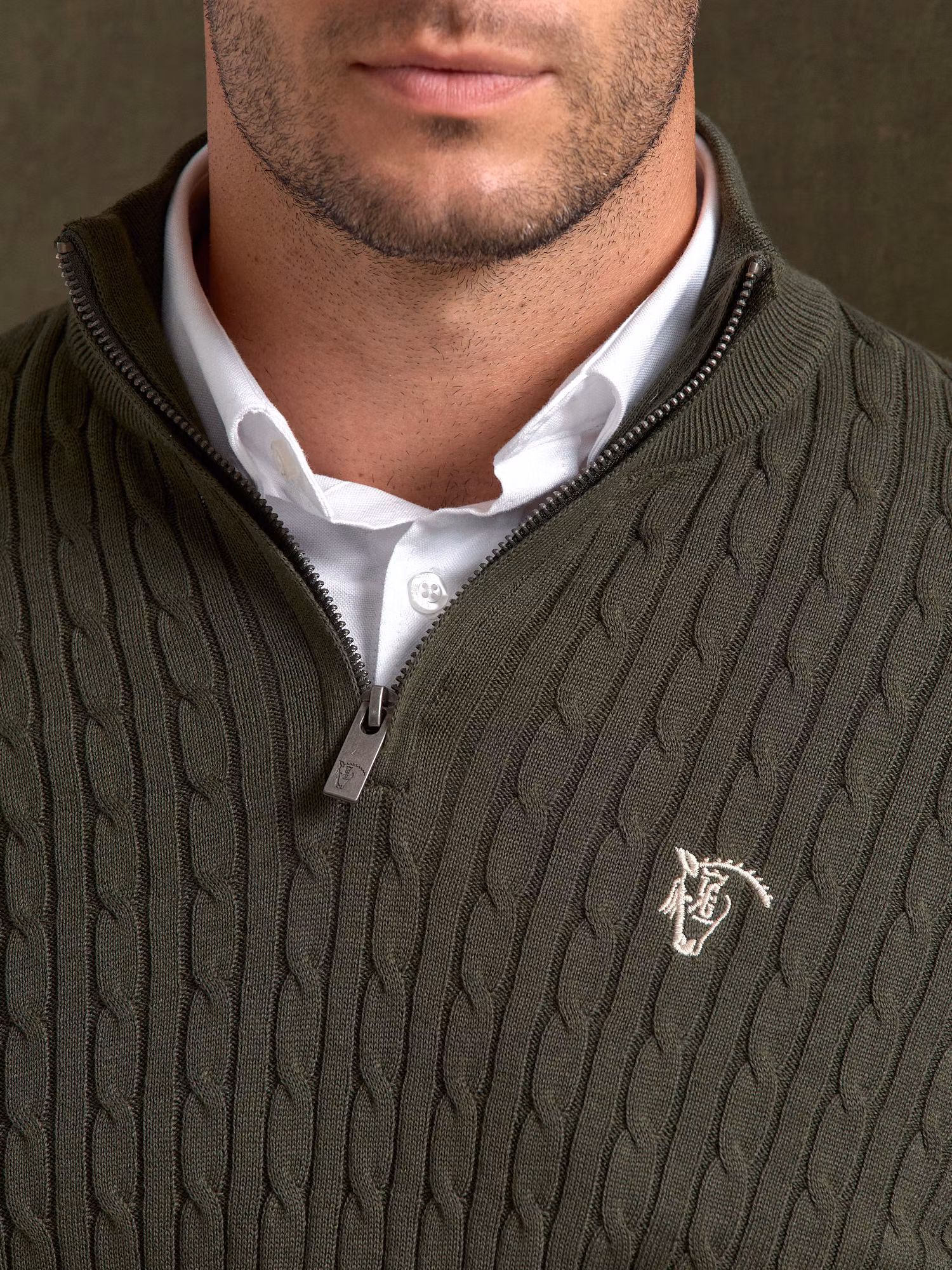 Pull Torsadé à Demi-Fermeture Éclair | Caza