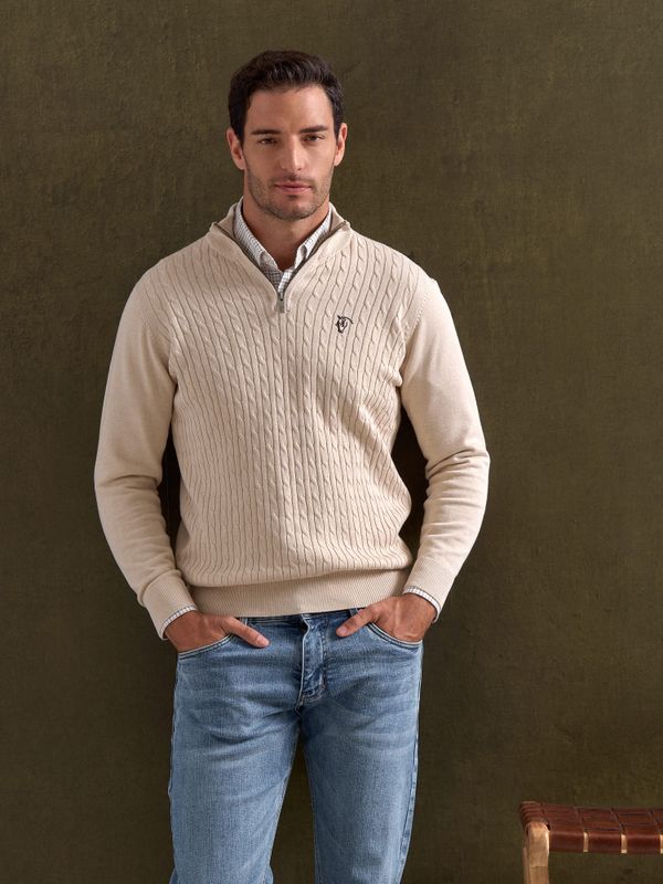 Jersey de Media Cremallera de Ochos | Nude