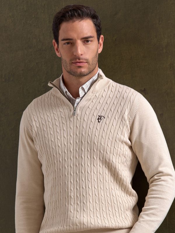 Jersey de Media Cremallera de Ochos | Nude