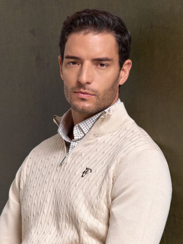 Jersey de Media Cremallera de Ochos | Nude