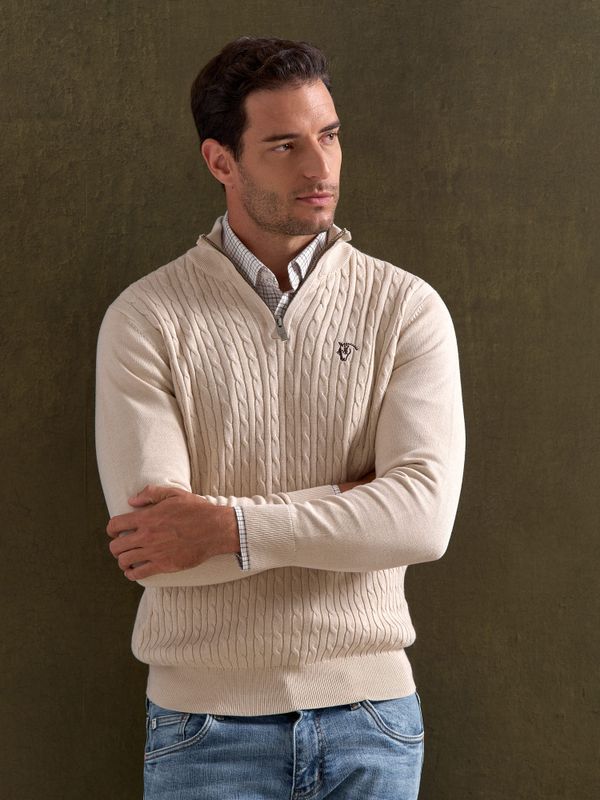 Jersey de Media Cremallera de Ochos | Nude