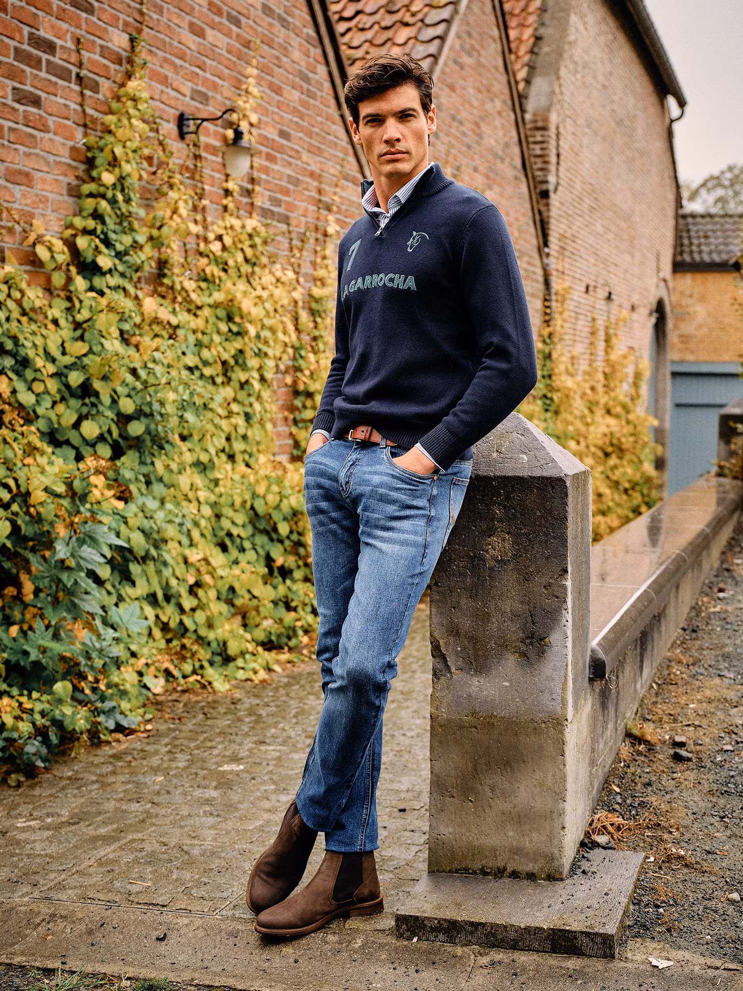 Pull numéro à Demi-Fermeture Éclair | Marino