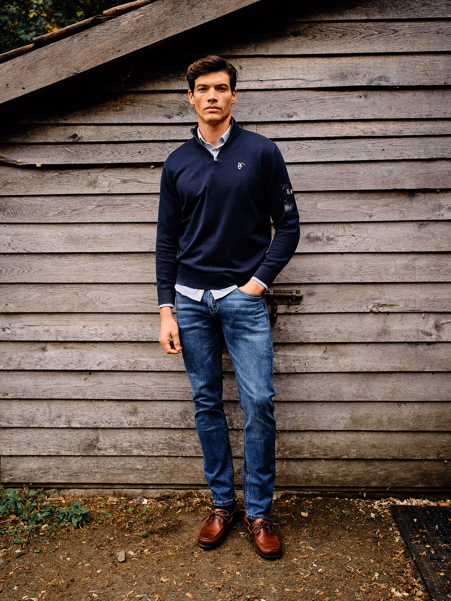 Pull à demi-fermeture éclair avec poche | Marino