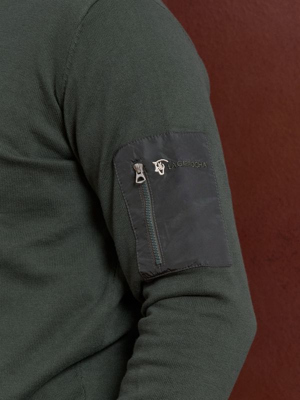 Suéter com Meio Zíper e bolso | Abeto