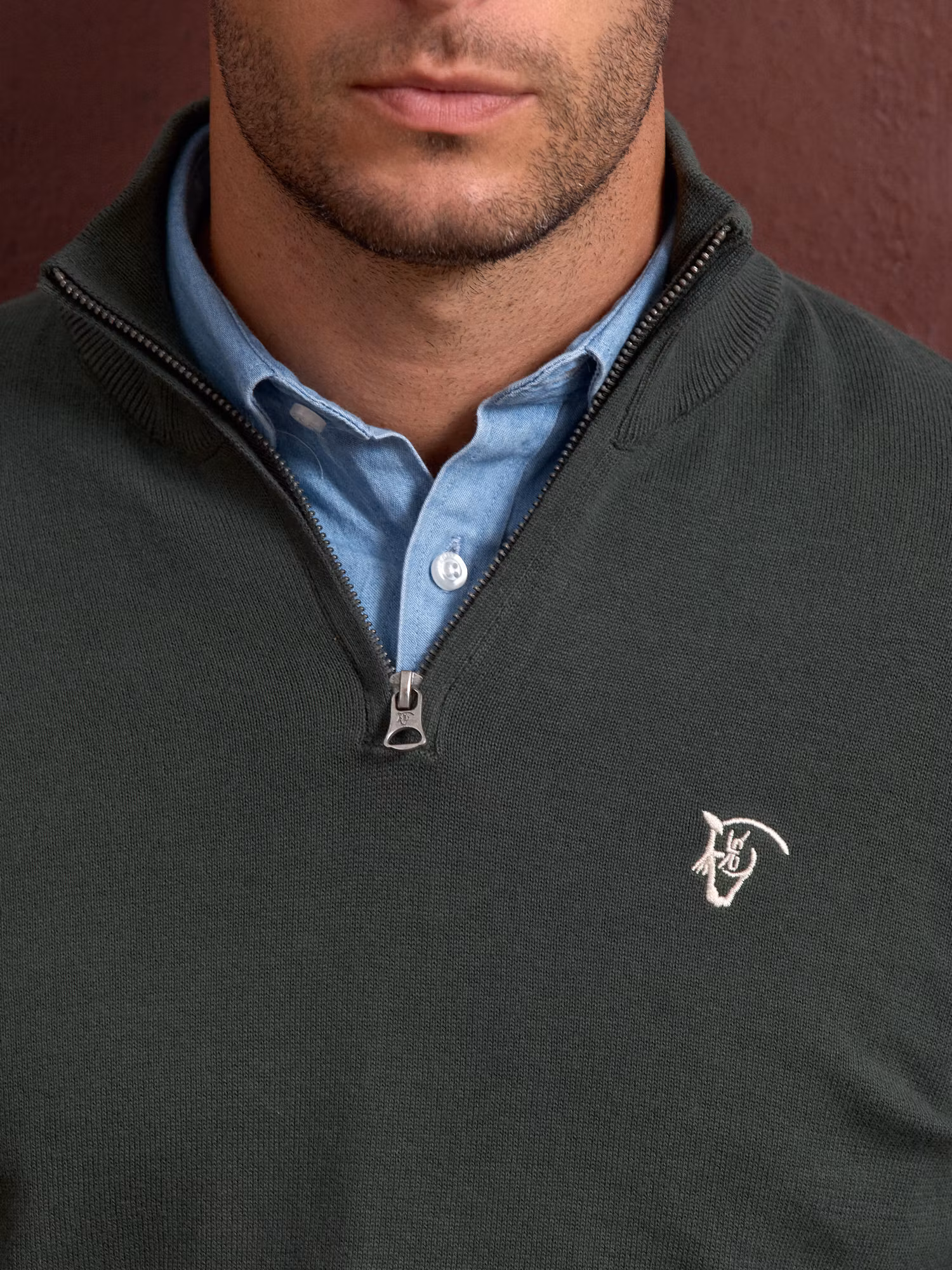 Pull à demi-fermeture éclair avec poche | Abeto