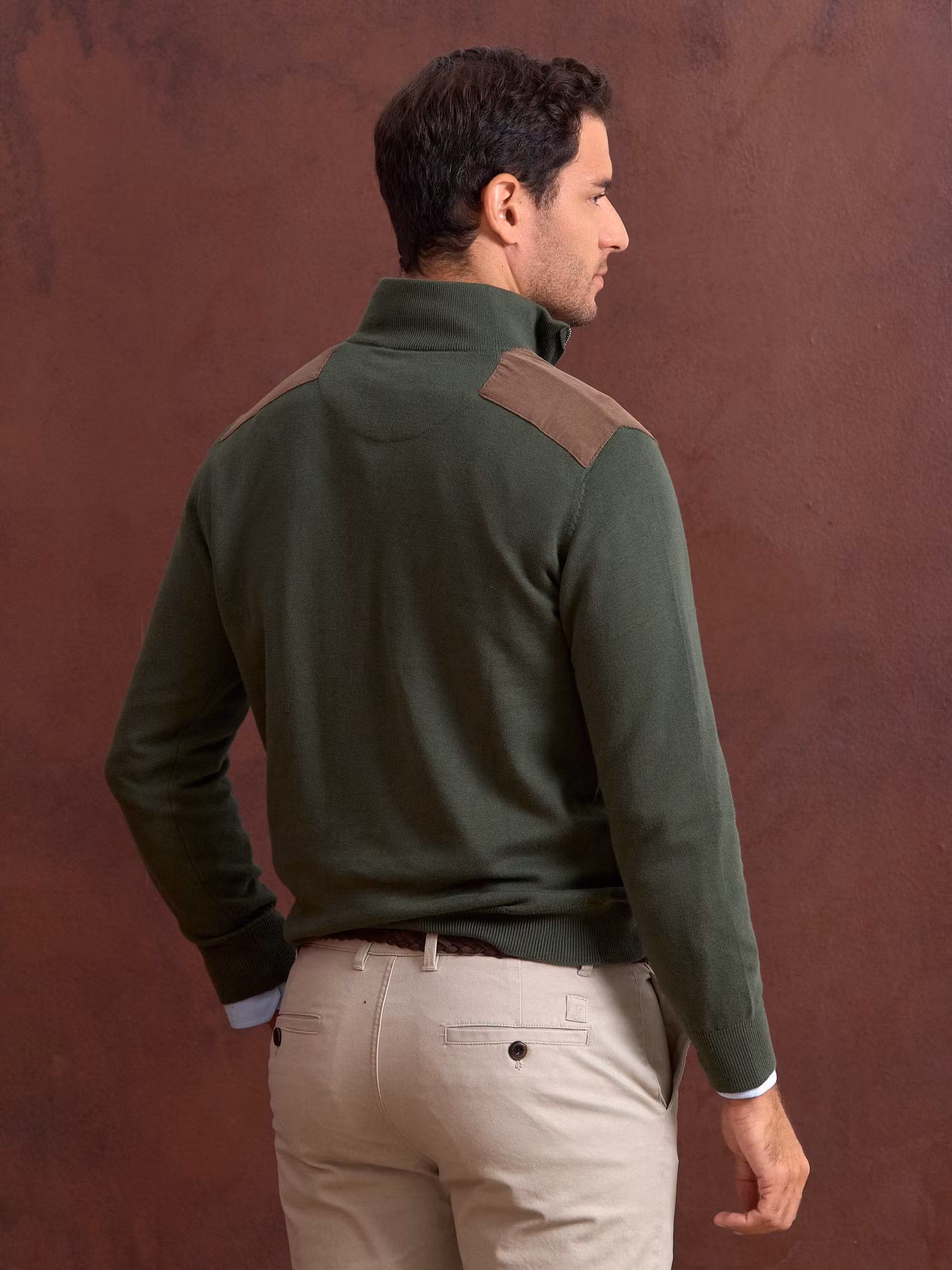 Pull Demi-Fermeture Éclair en Velours Côtelé | Musgo