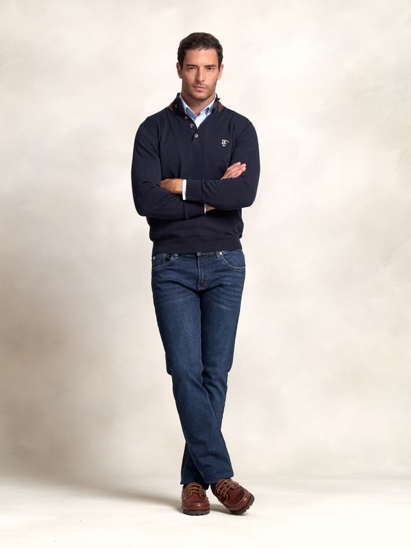 Camisola com botões | Marino