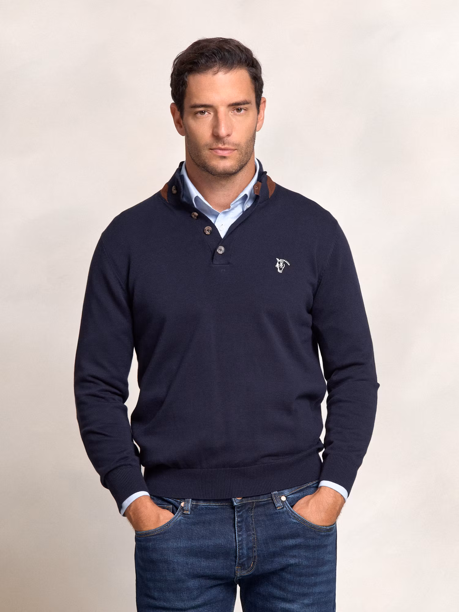 Buttoned Sweater | Marino