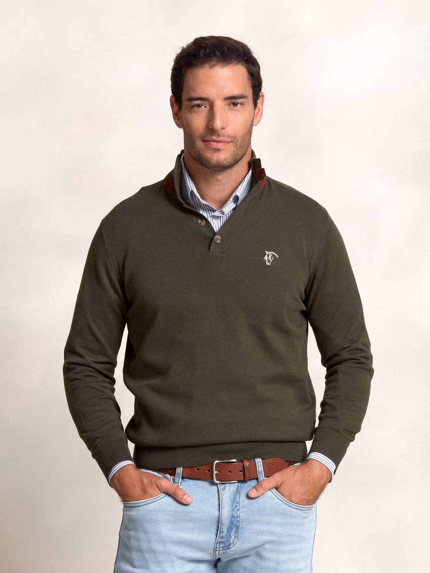 Buttoned Sweater | Caza