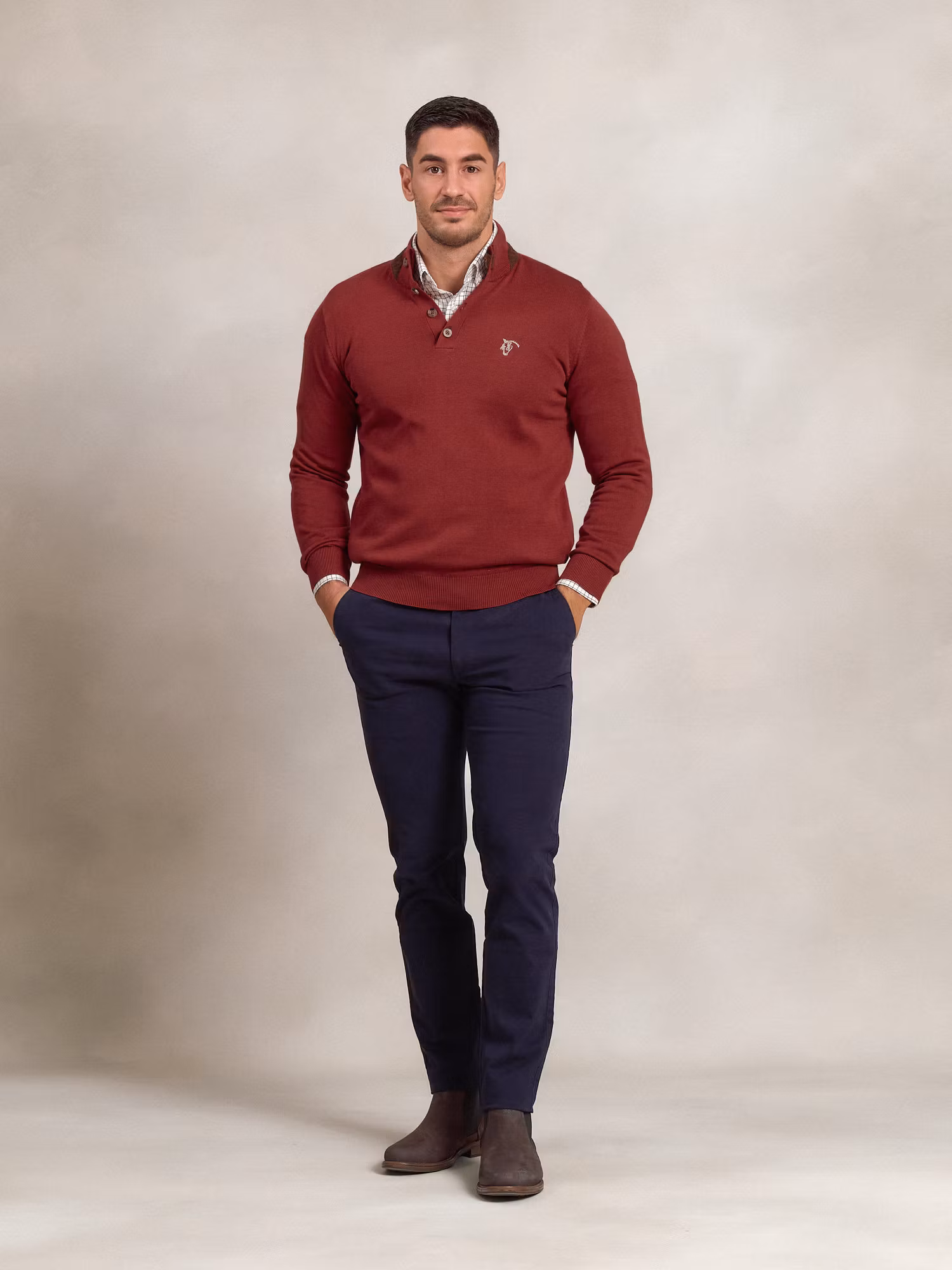 Pull à boutons | Carmesí