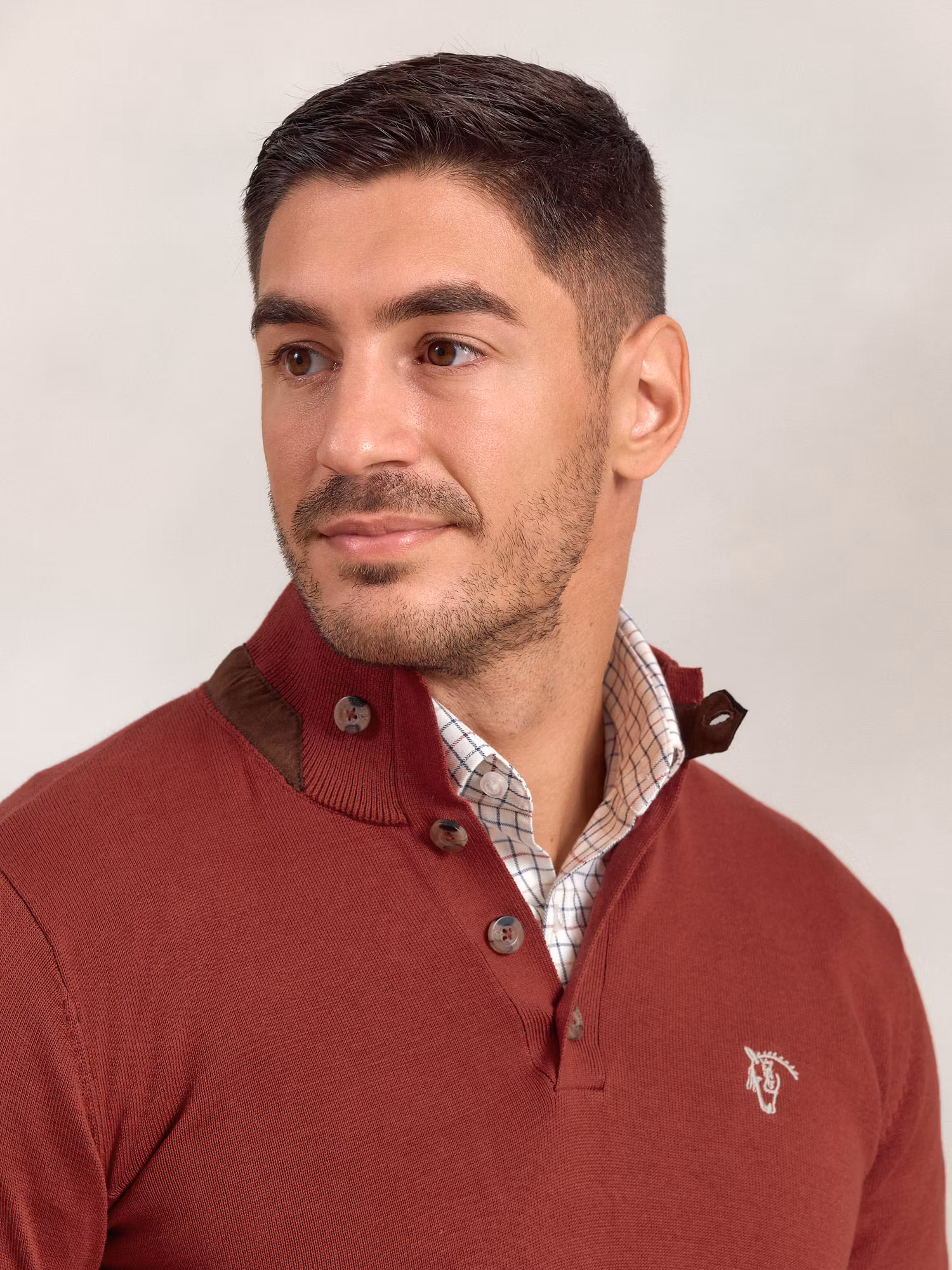 Pull à boutons | Carmesí