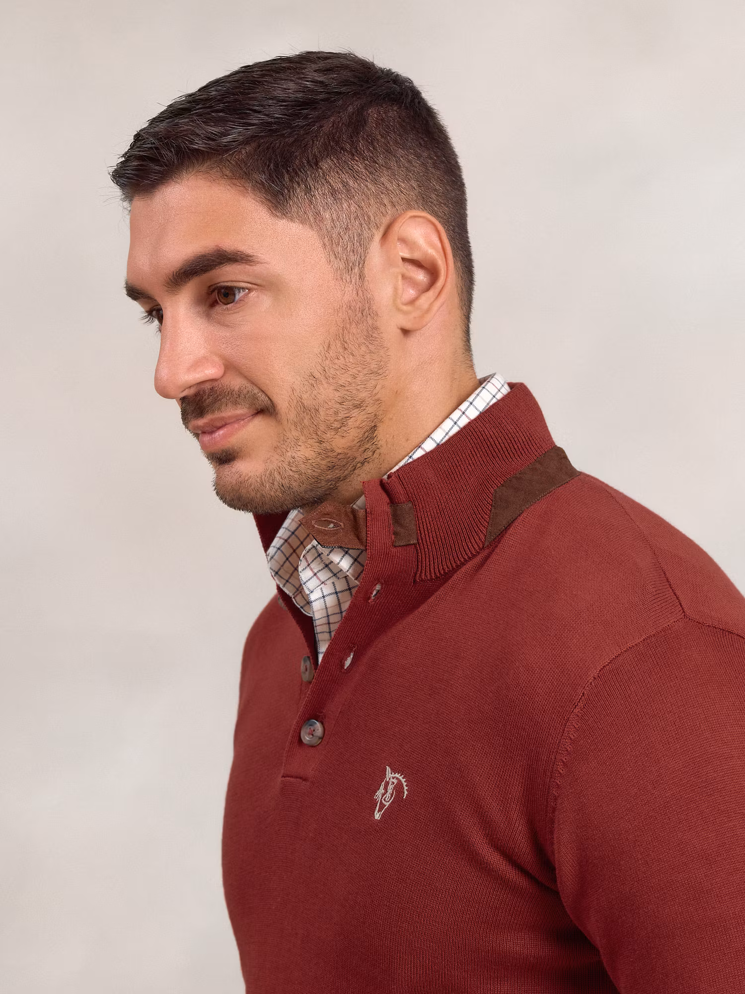 Pull à boutons | Carmesí