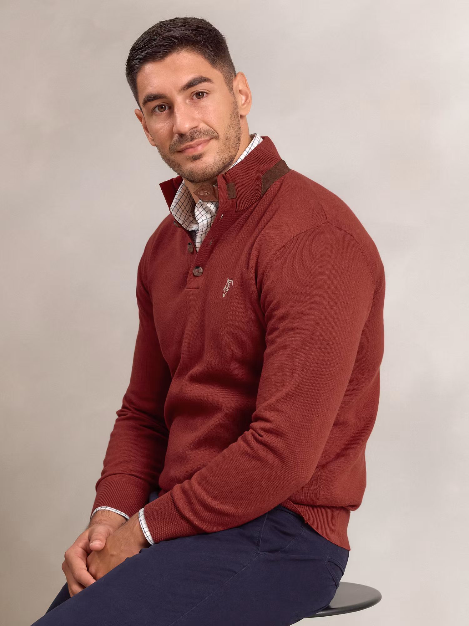 Pull à boutons | Carmesí