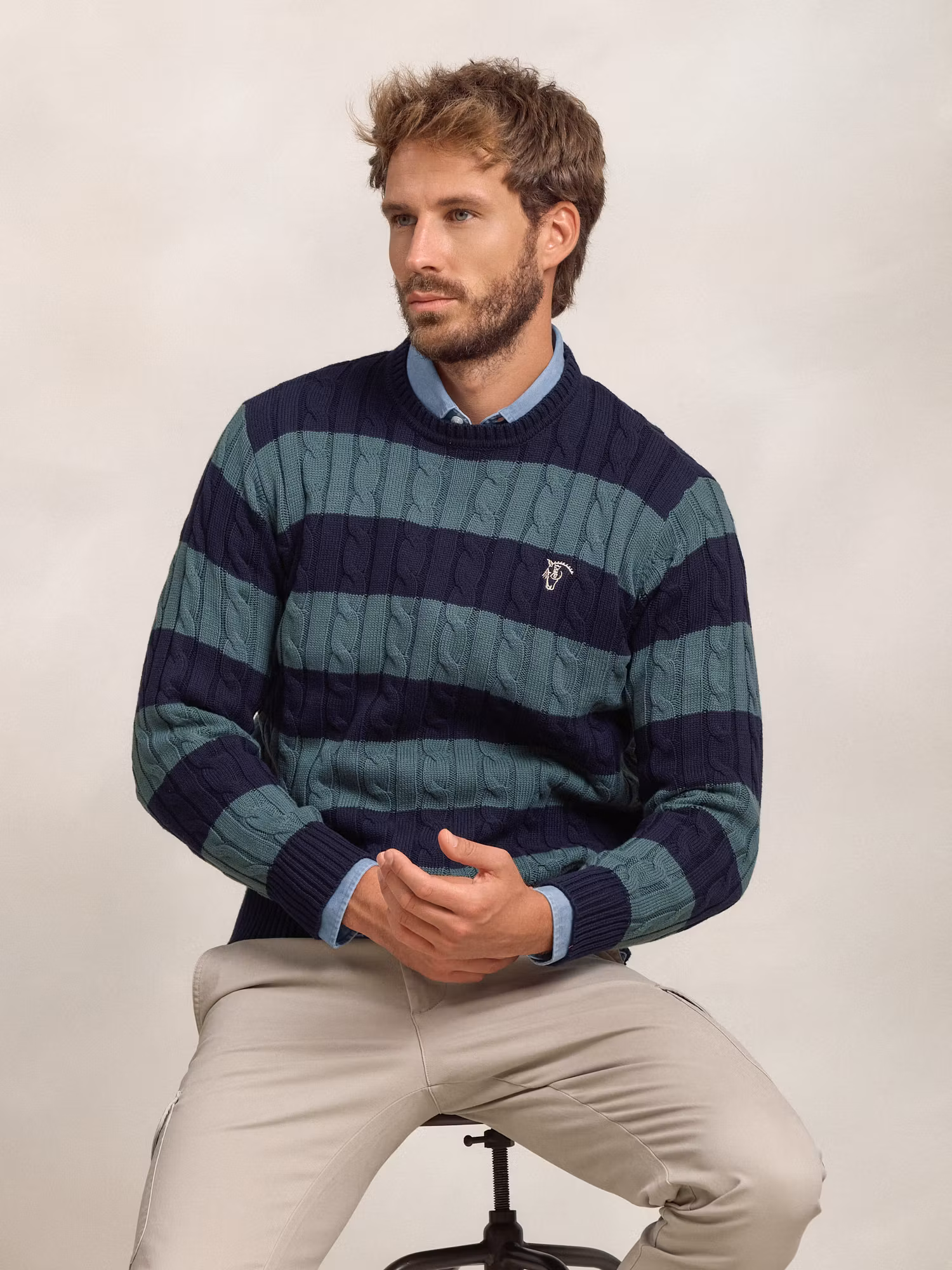 Pull torsadé et rayé | Acebo