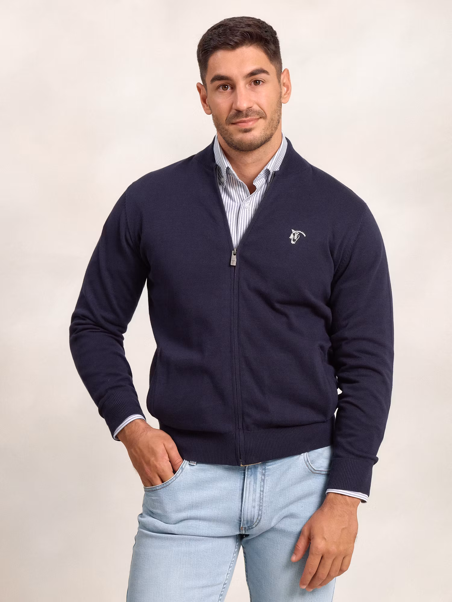 Cardigan à Fermeture Éclair | Marino