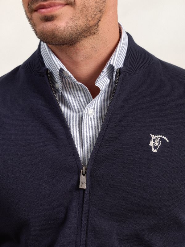 Cardigã com Zíper | Marino