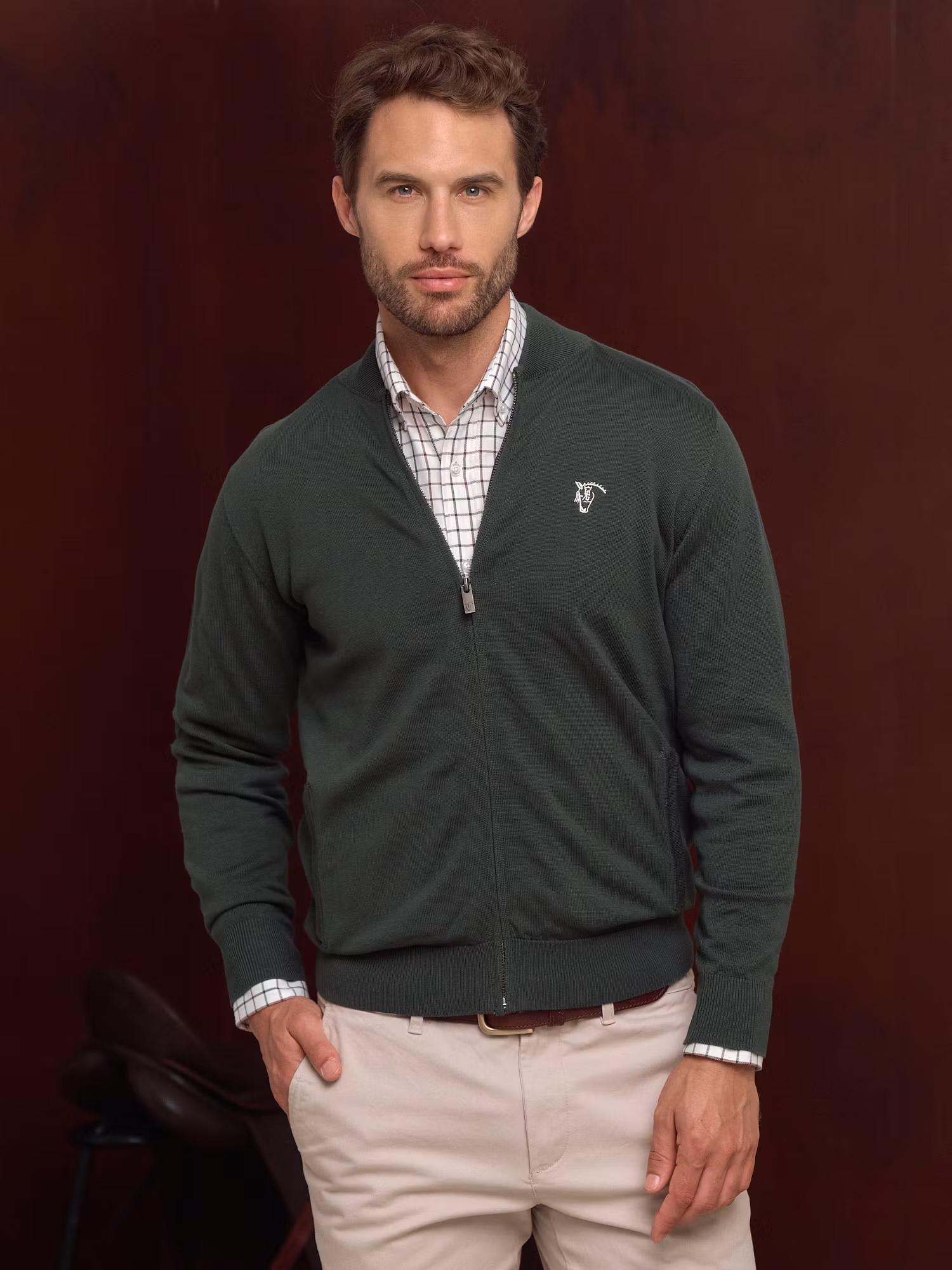 Cardigan à Fermeture Éclair | Abeto