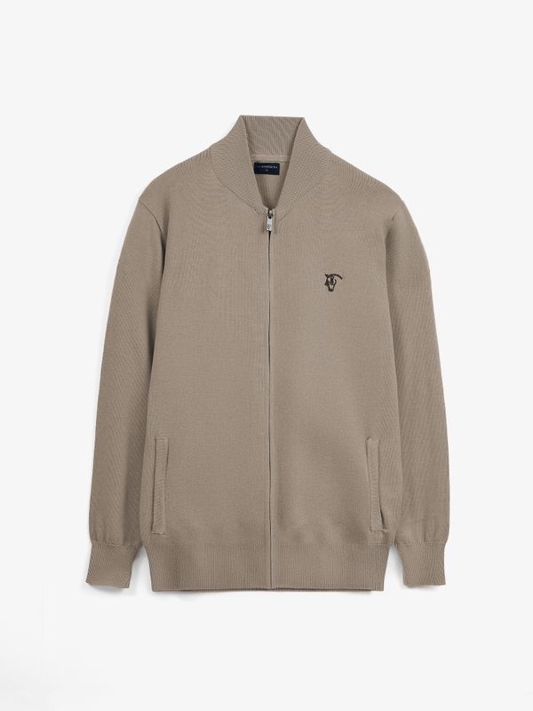 Cárdigan con Cremallera | Piedra