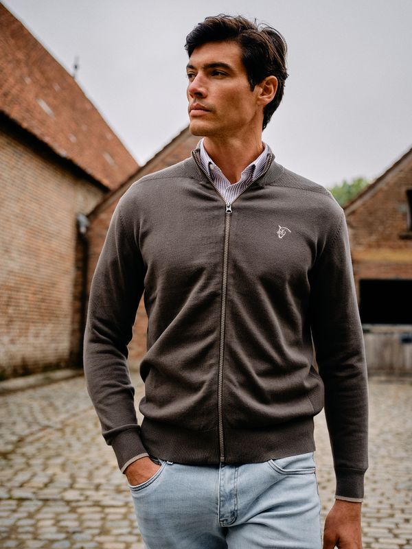 Equestrian Cardigan | Tostado