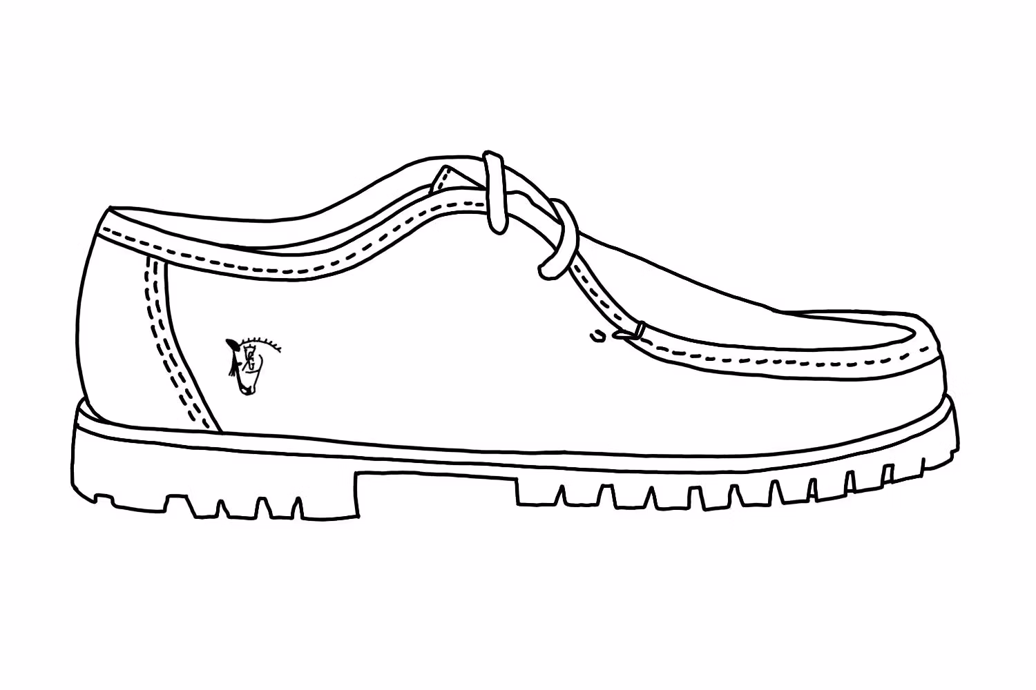 Lace-up shoe