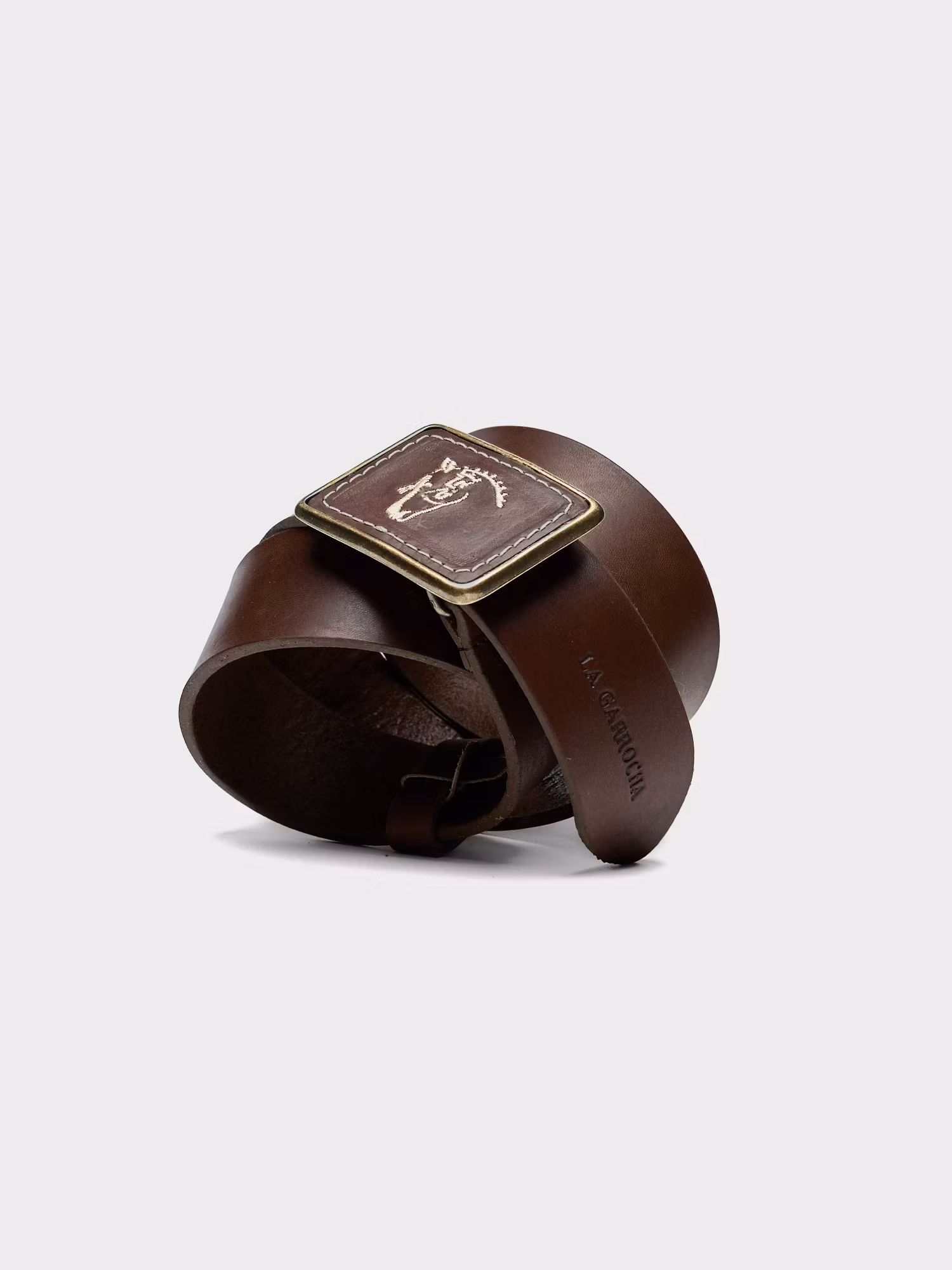 Cinto com fivela grande | Chocolate