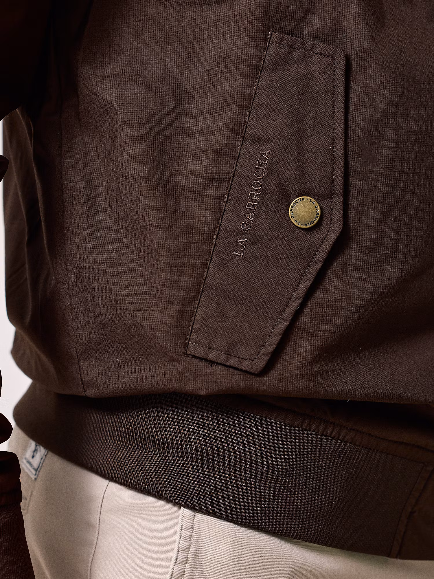 Waxed-effect Bomber | Brown