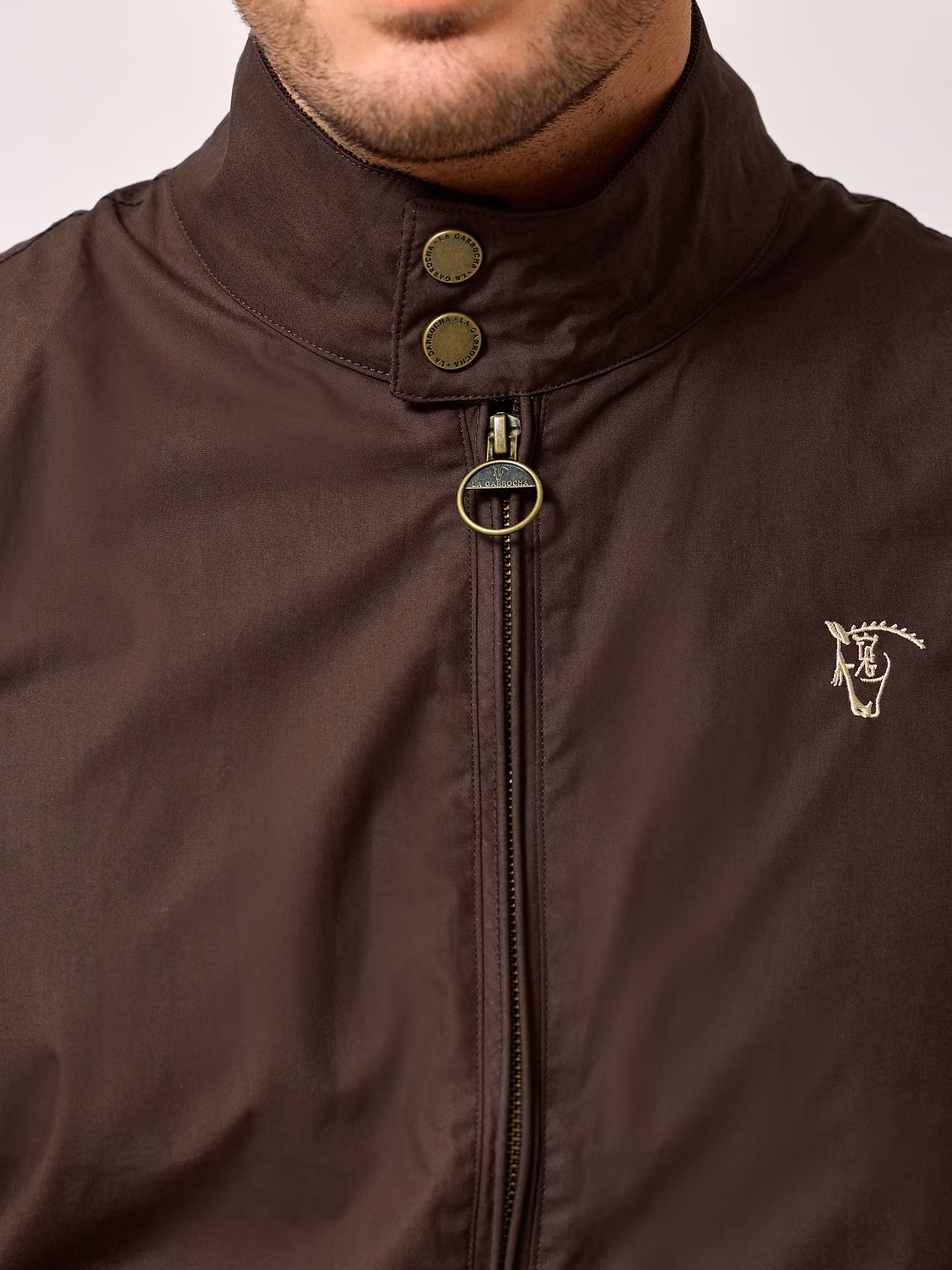 Waxed-effect Bomber | Brown
