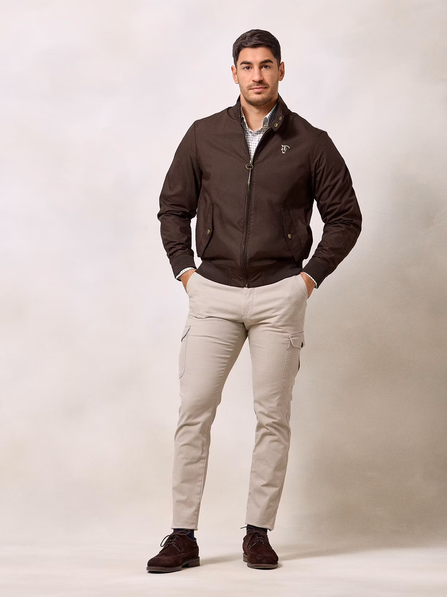 Waxed-effect Bomber | Brown