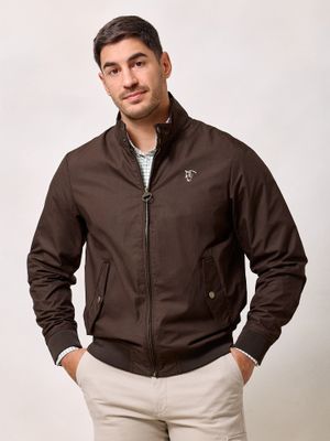 Waxed-effect Bomber | Brown