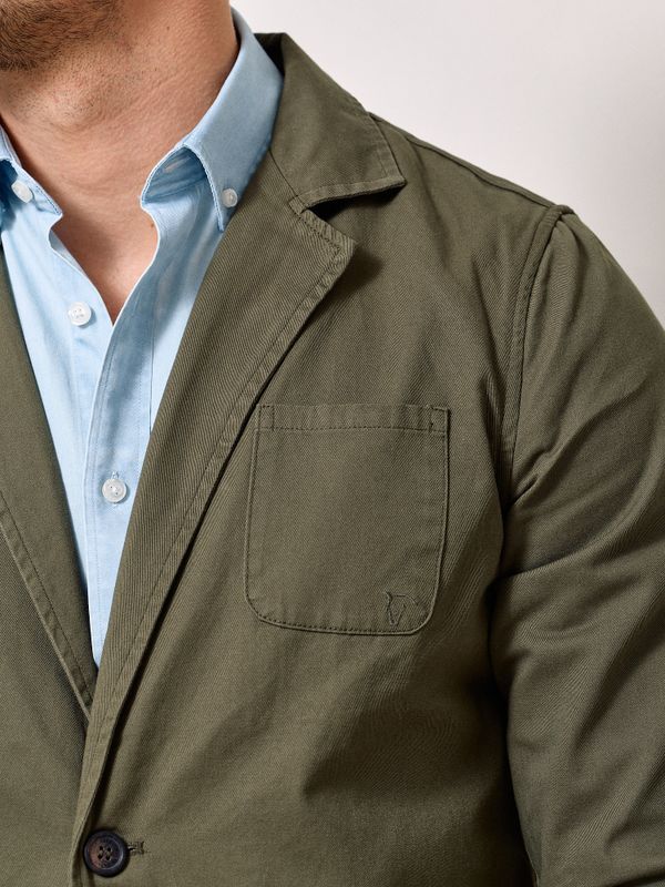 Twill Blazer | Khaki