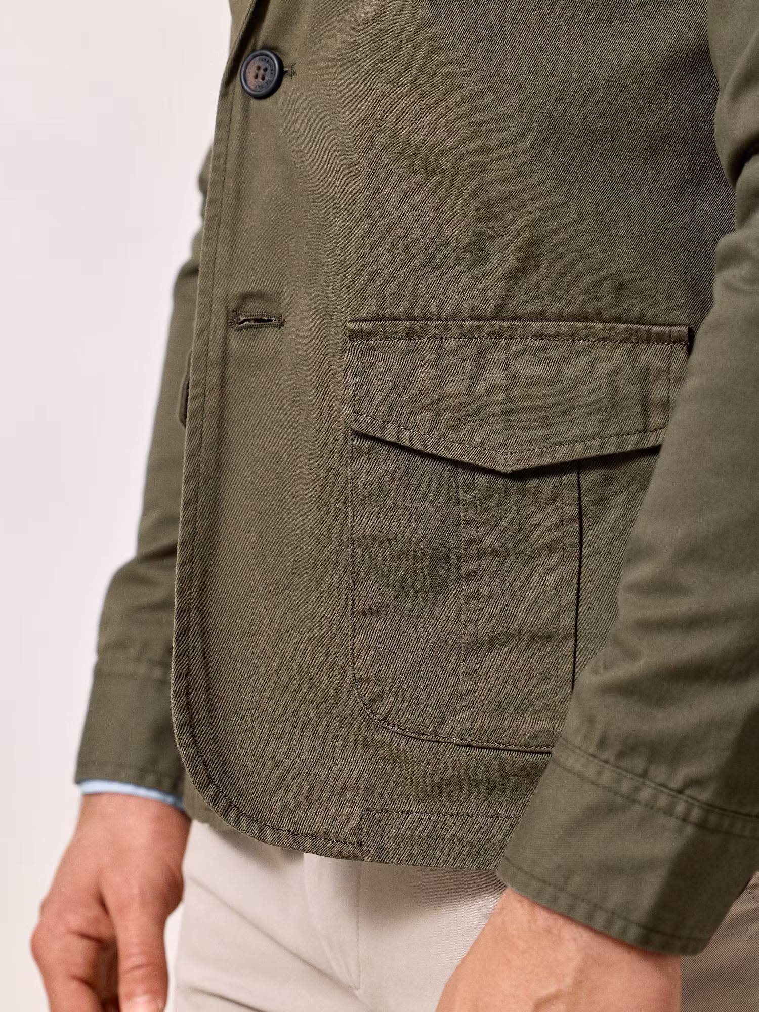 Twill Blazer | Khaki