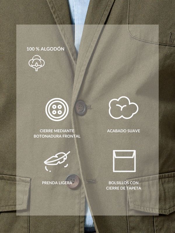 Blazer en Sergé | Kaki