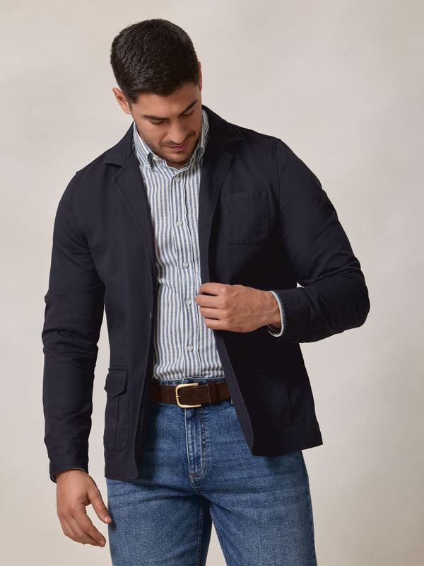 Blazer en Sergé | Bleu Marine