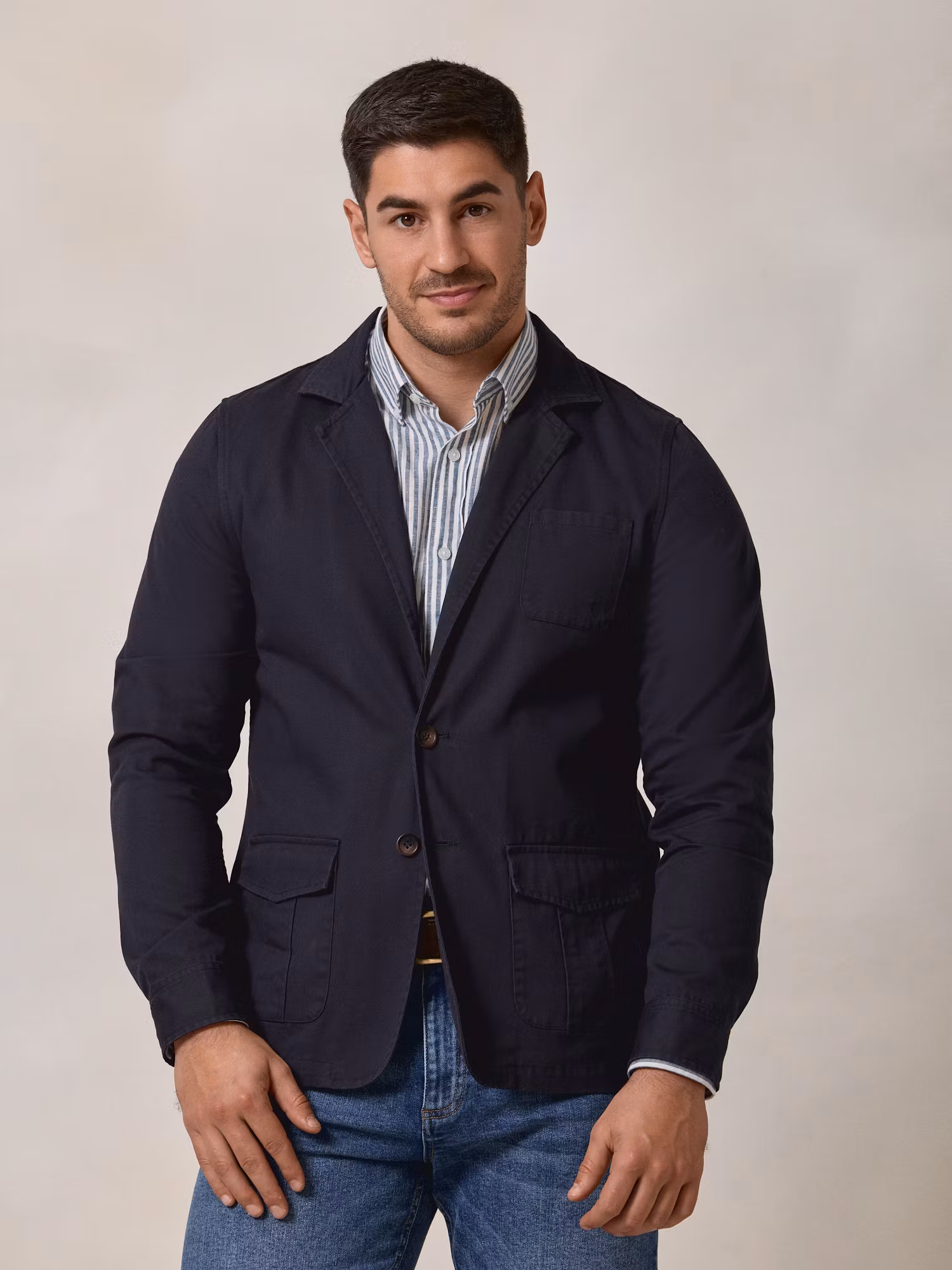 Twill Blazer | Navy Blue 