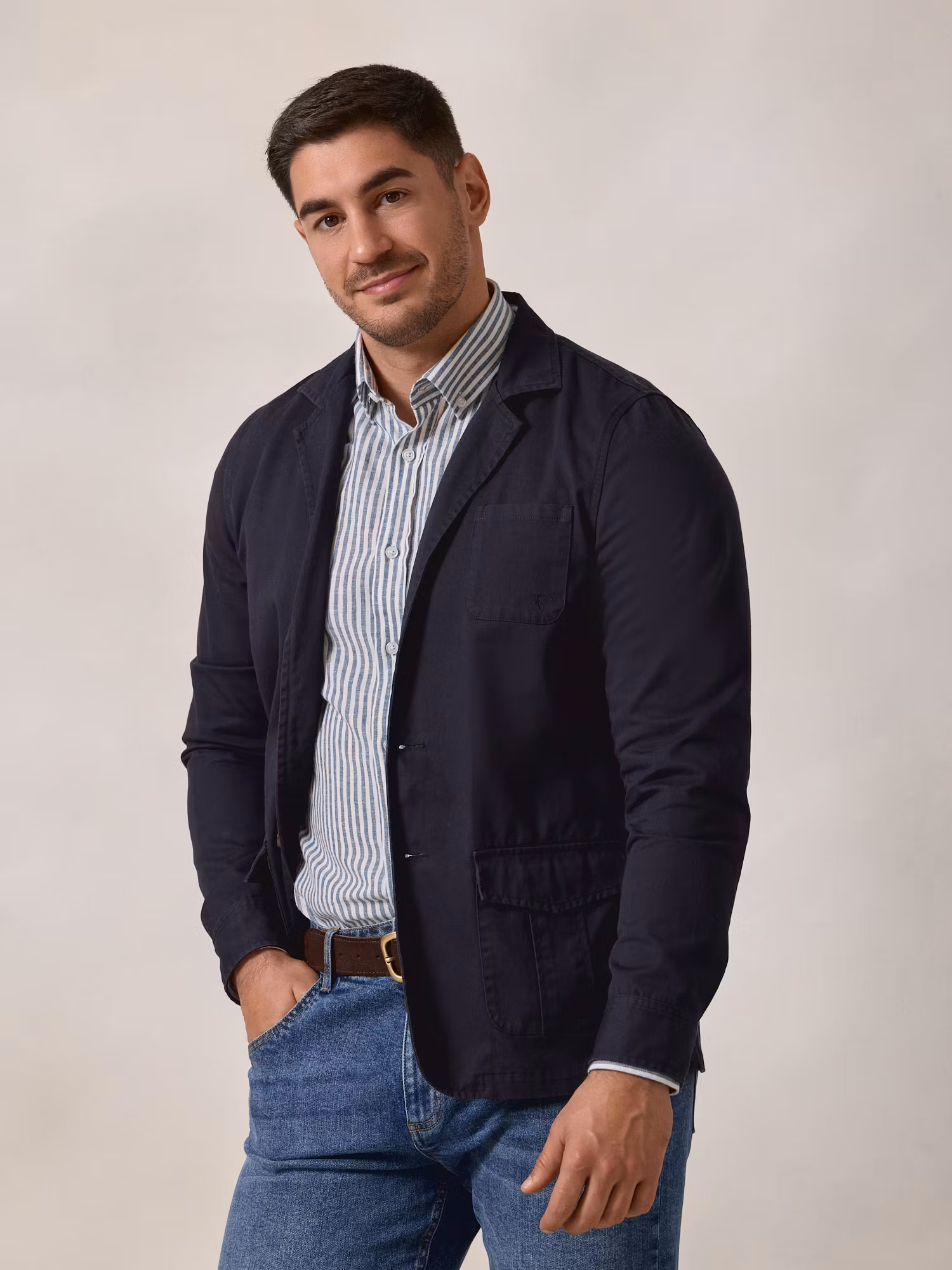 Twill Blazer | Navy Blue 